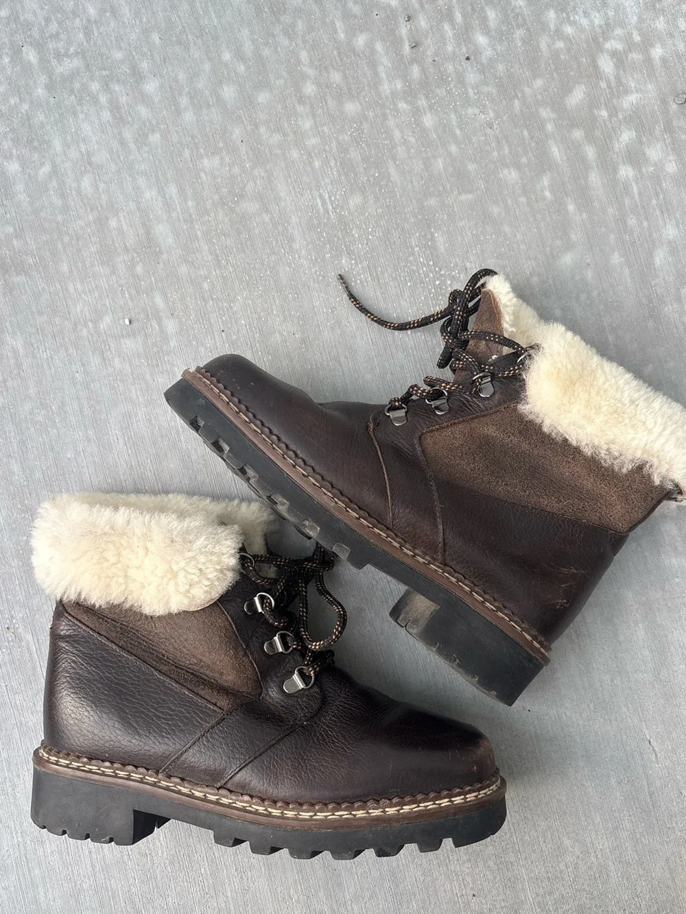 Blondo Shearling Lined Leather Winter Boots Brown Women’s 6